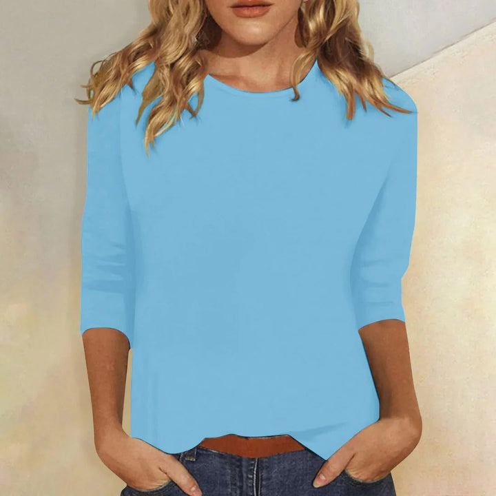 Sophie | Women's Round Neck 3/4 Sleeve Casual Top Plain