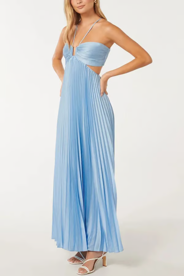 Tansy | Summer Glow Halter Maxi Dress