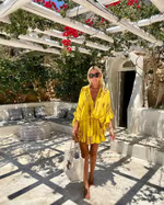 Adalyn | Chic V-Neck High Waist Mini Dress