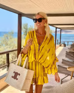 Adalyn | Chic V-Neck High Waist Mini Dress