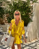 Adalyn | Chic V-Neck High Waist Mini Dress