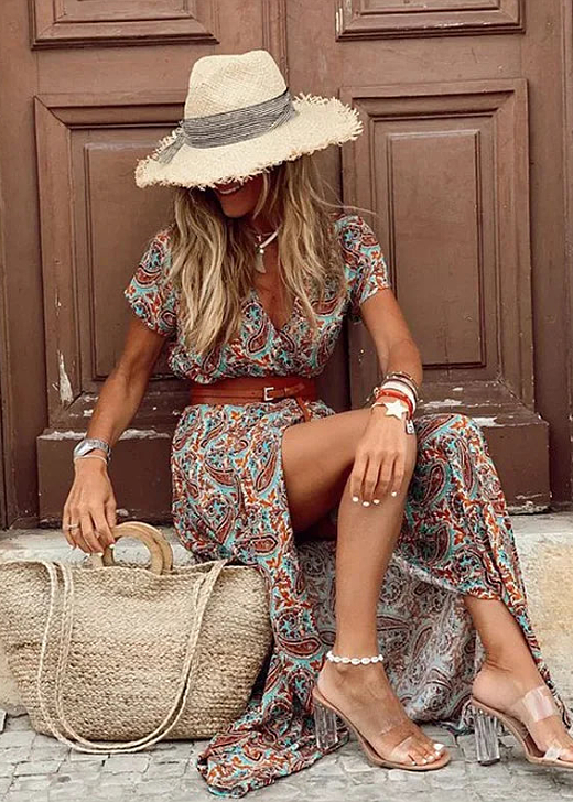 Justine™ | Airy Boho Maxi Dress With FREE Matching Belt