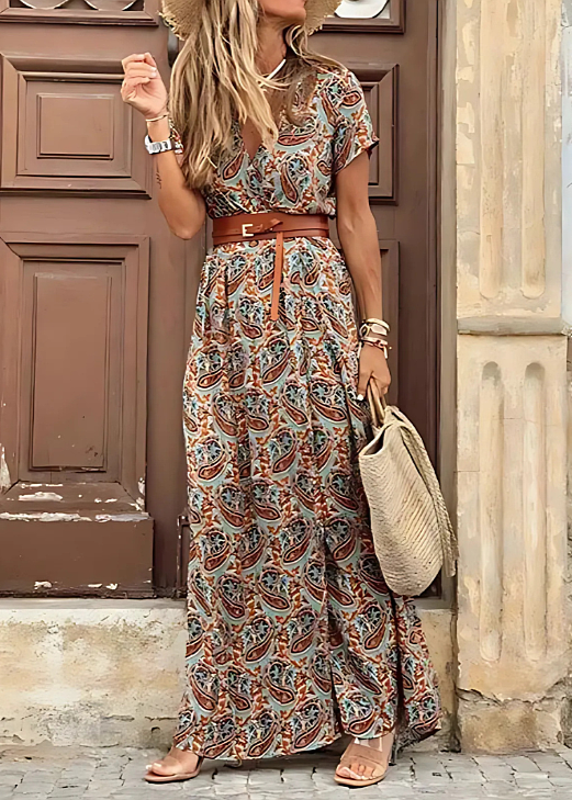 Justine™ | Airy Boho Maxi Dress With FREE Matching Belt