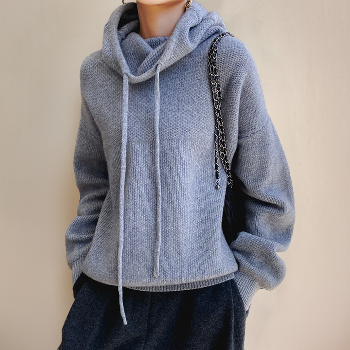 Imogen | Women's Oversized Hooded Jumper - Green - Image 3