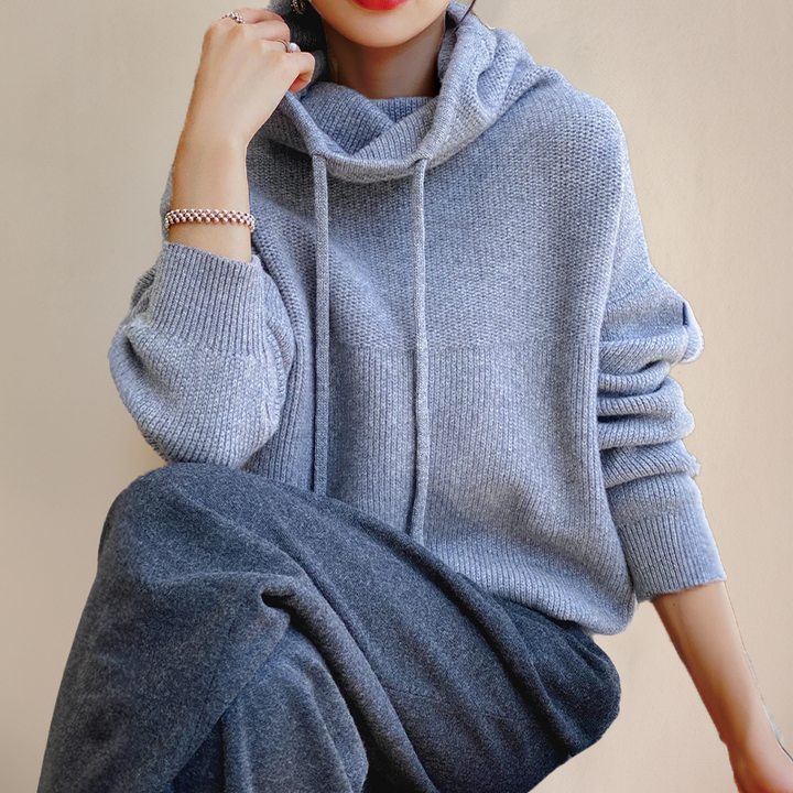 Imogen | Women's Oversized Hooded Jumper - Green - Image 4