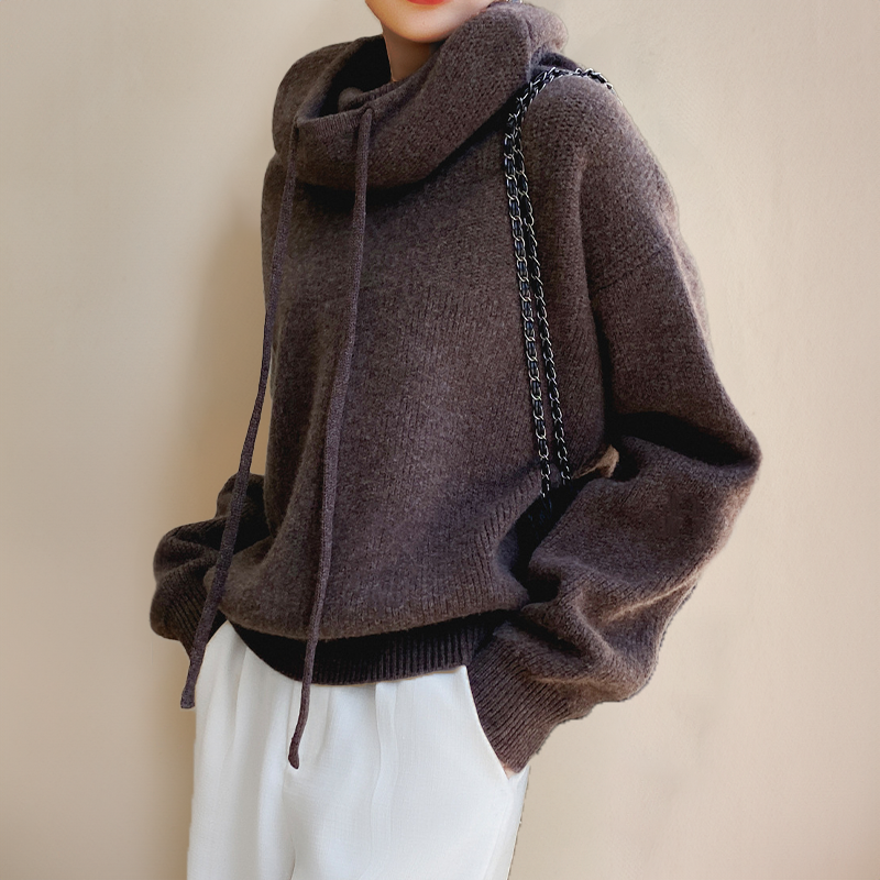 Imogen | Women's Oversized Hooded Jumper - Green - Image 6