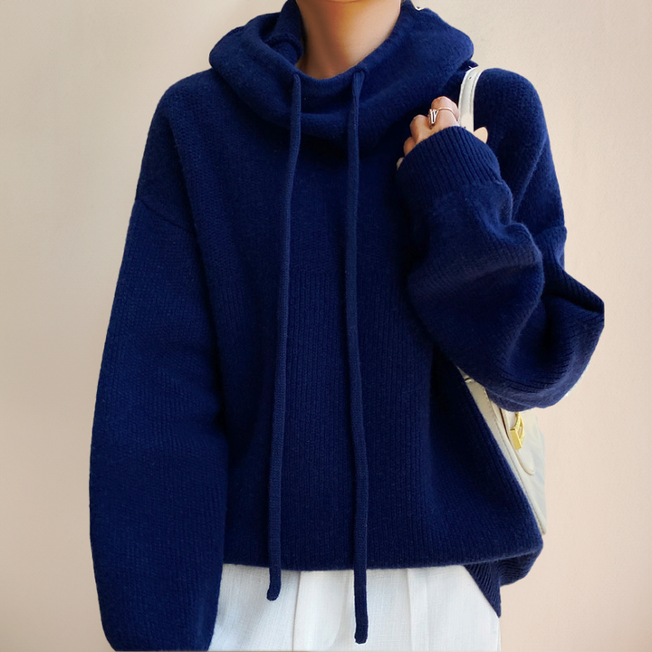 Imogen | Women's Oversized Hooded Jumper - Green - Image 8