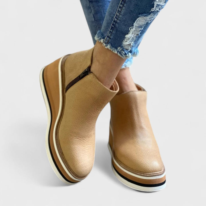 Isadora | Women's Chelsea Ankle Boots - Brown - Image 3