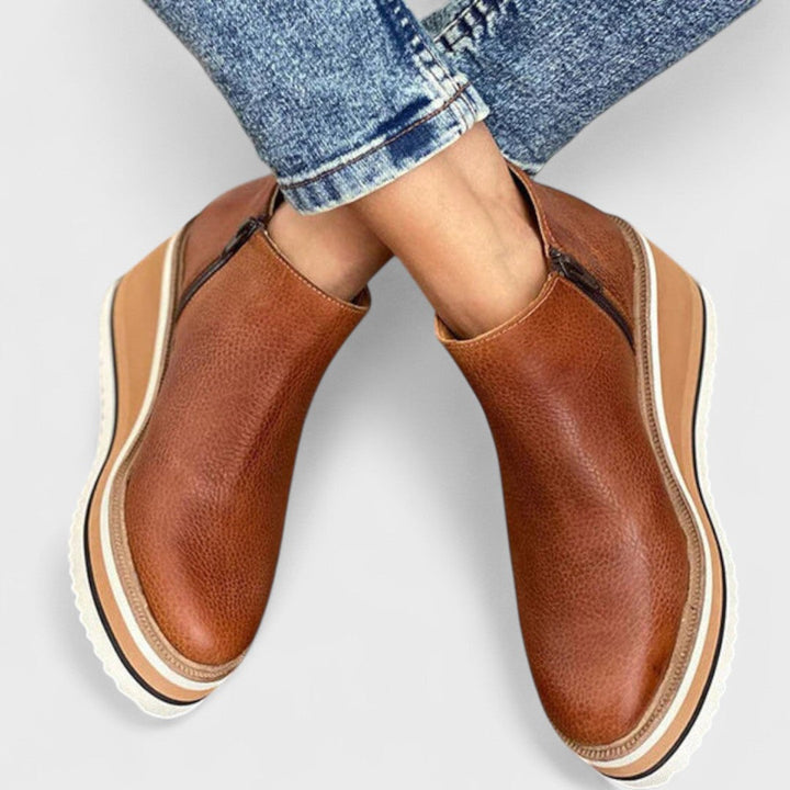 Isadora | Women's Chelsea Ankle Boots - Brown - Image 4