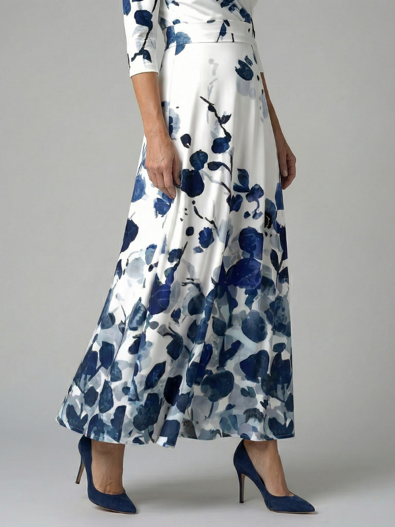 Isolde | Women's Wrap Midi Dress in Bold Floral Print - Image 14