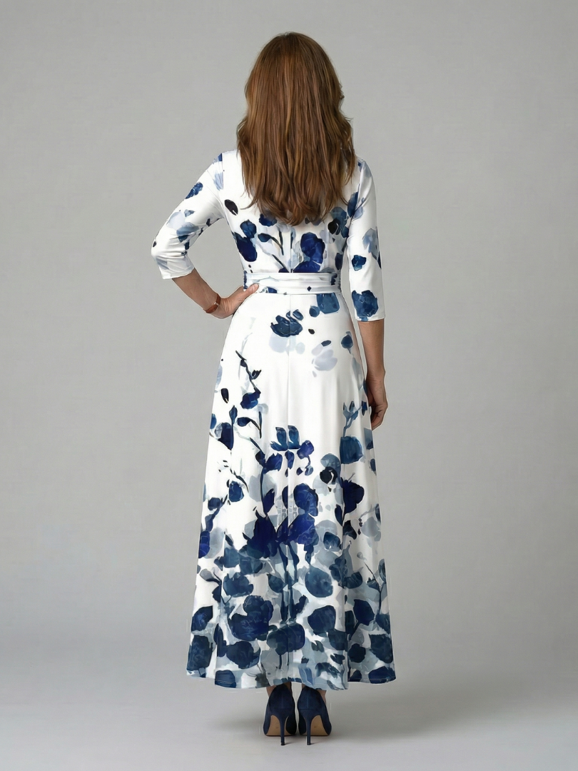 Isolde | Women's Wrap Midi Dress in Bold Floral Print - Image 15
