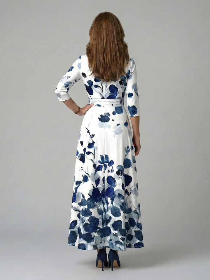 Isolde | Women's Wrap Midi Dress in Bold Floral Print - Image 15