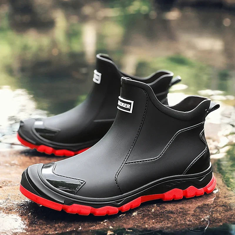 Juliette | Women's Slip On Black Ankle Boots - Black - Image 3