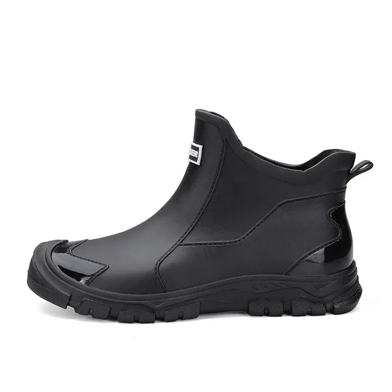 Juliette | Women's Slip On Black Ankle Boots - Black - Image 5