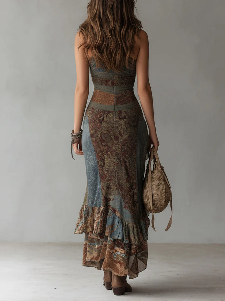 Kamara | Women's One Shoulder Draped Maxi Dress - Image 3