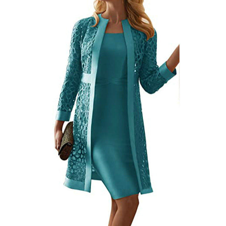 Katarina | Women's Two Piece Long Sleeve Dress Set - Black - Image 5