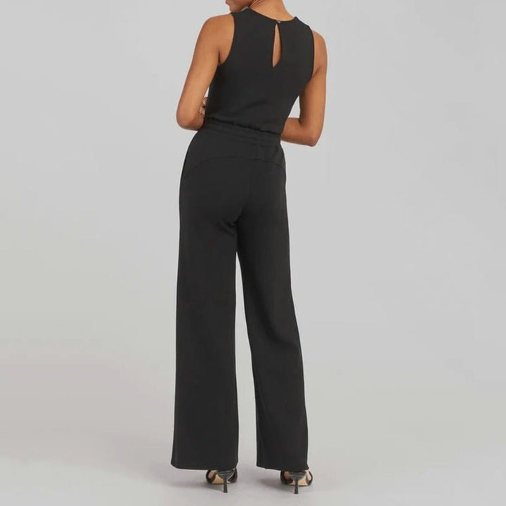 Lavette | Women's Wide Leg Jumpsuit Sleeveless - Beige - Image 10