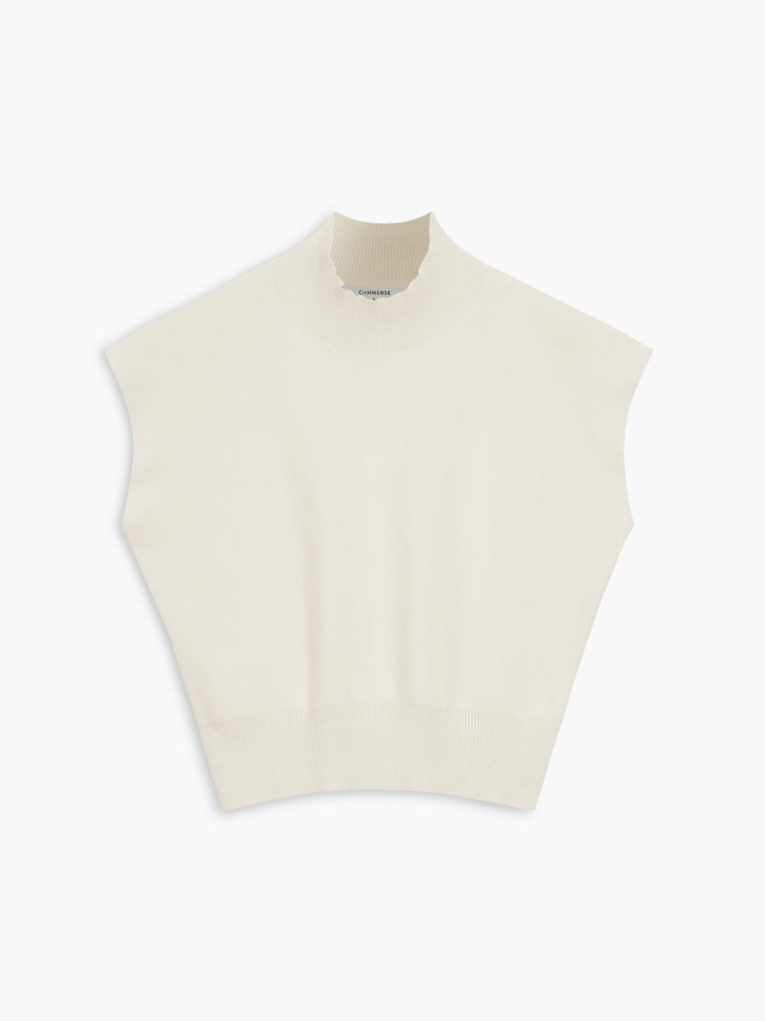 Mona | Women's Mock Neck Knit Sweater Vest Sleeveless Top