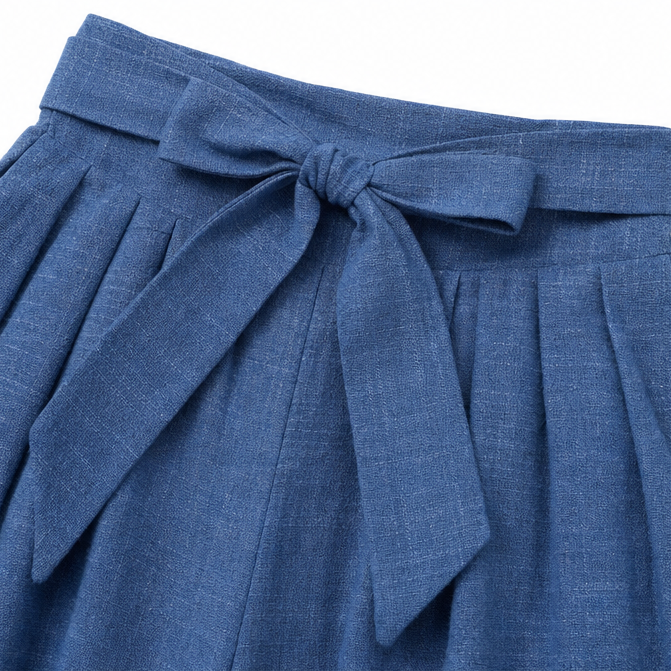 Lerwick | Women's High Waist Wide Leg Pants - Blue - Image 8