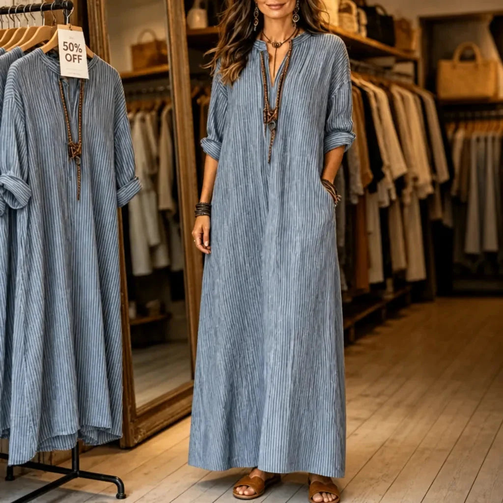 Lirvana | Women's Summer Maxi Dress - Navy - Image 11