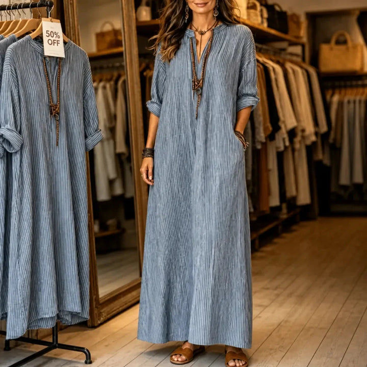 Lirvana | Women's Summer Maxi Dress - Navy - Image 11