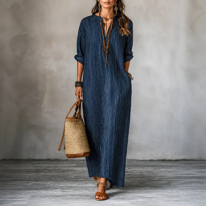 Lirvana | Women's Summer Maxi Dress - Navy - Image 12