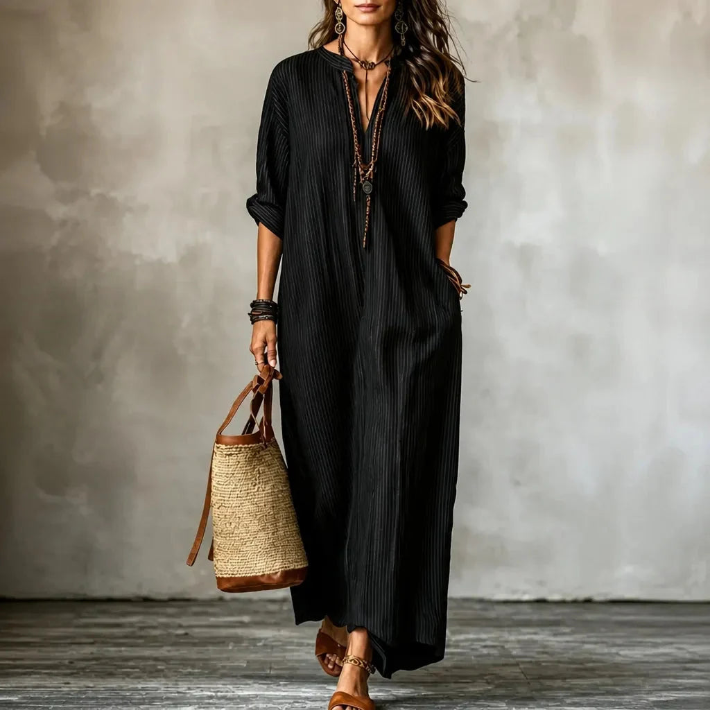Lirvana | Women's Summer Maxi Dress - Navy - Image 13