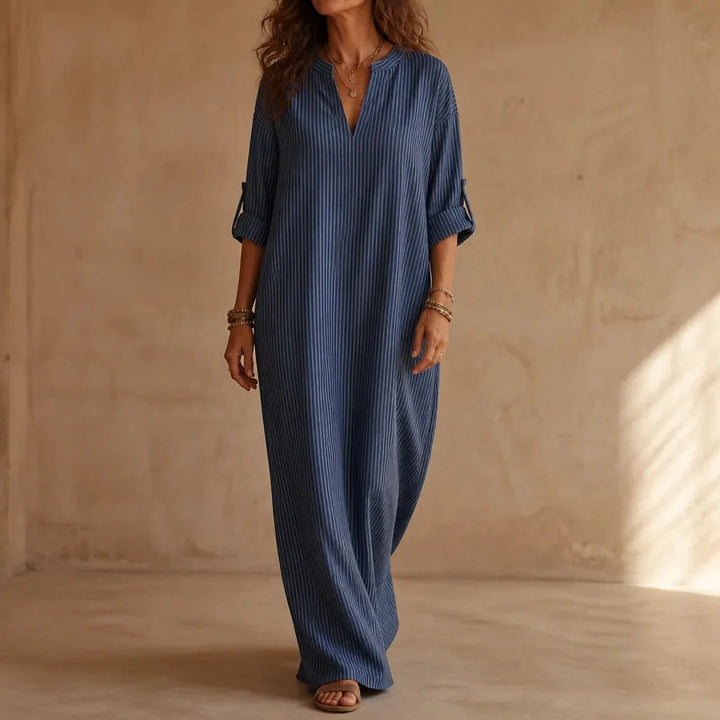 Lirvana | Women's Summer Maxi Dress - Navy - Image 2