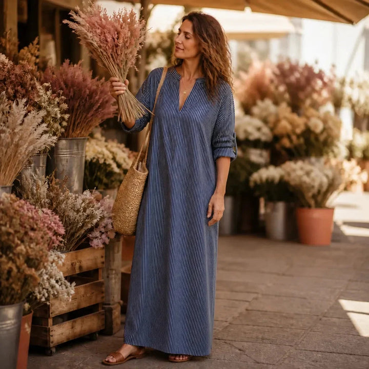 Lirvana | Women's Summer Maxi Dress - Navy - Image 6
