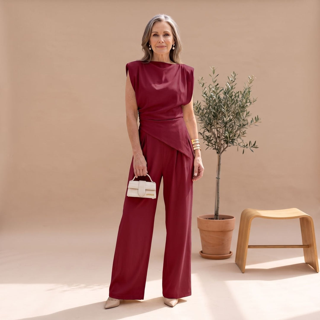 Lorindra | Women's Two Piece Set Wide Leg Trousers - Image 2