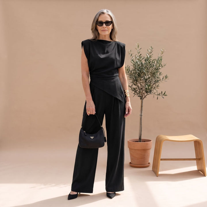 Lorindra | Women's Two Piece Set Wide Leg Trousers - Image 6