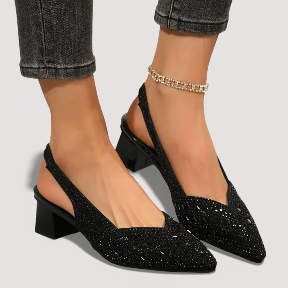 Lorrinda | Women's Block Heel Slingback Heels - Image 2