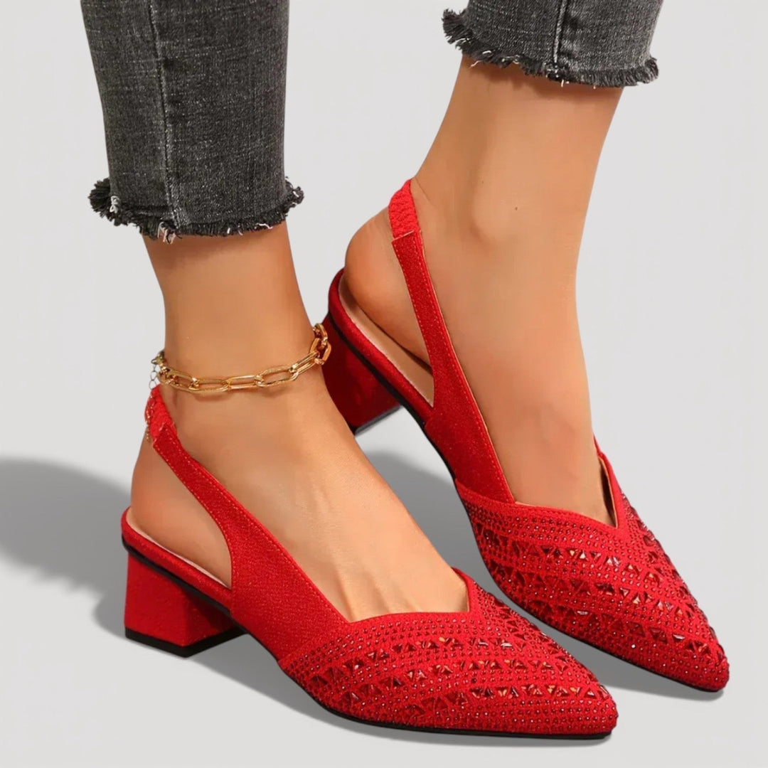 Lorrinda | Women's Block Heel Slingback Heels - Image 3