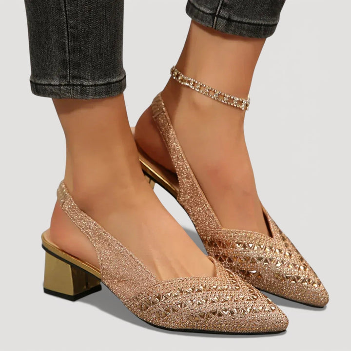 Lorrinda | Women's Block Heel Slingback Heels - Image 4