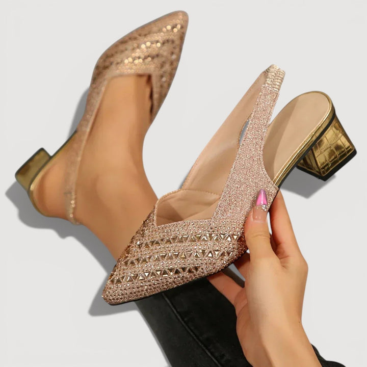 Lorrinda | Women's Block Heel Slingback Heels - Image 6