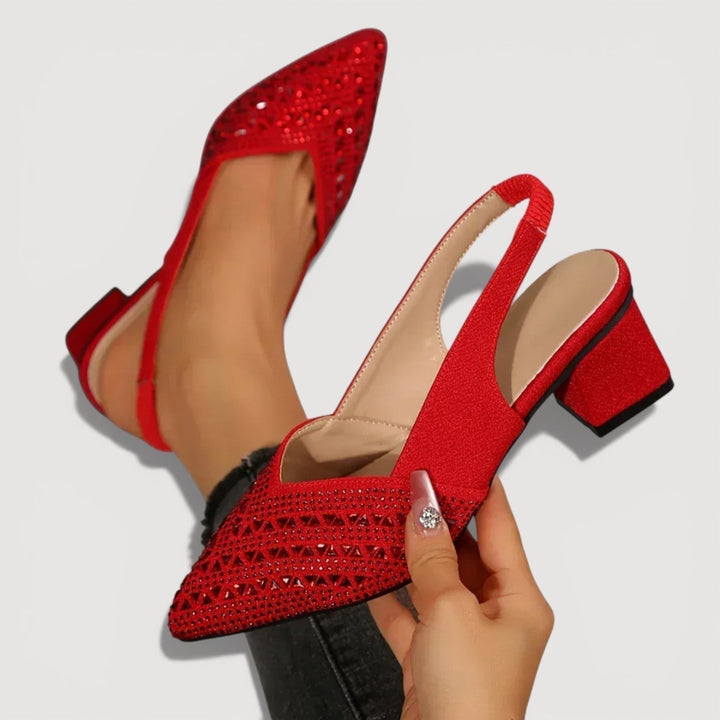 Lorrinda | Women's Block Heel Slingback Heels - Image 7