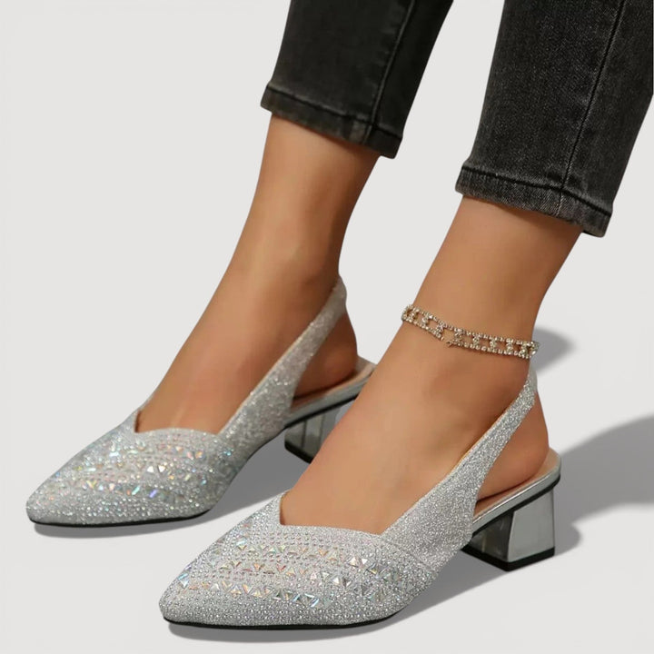 Lorrinda | Women's Block Heel Slingback Heels - Image 9