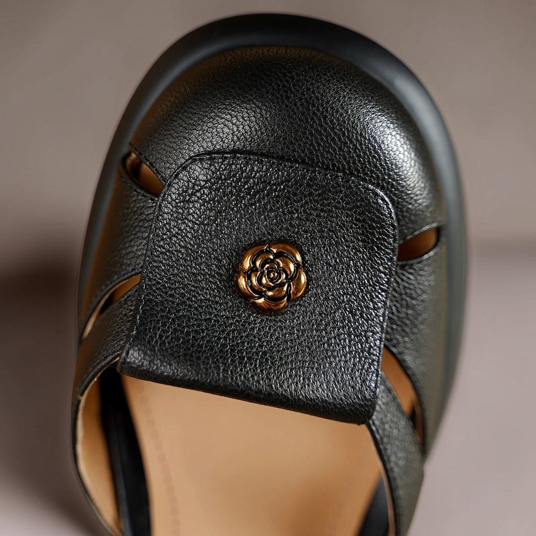 Lorriven | Women's Strappy Sandals Block Heel - Black - Image 5