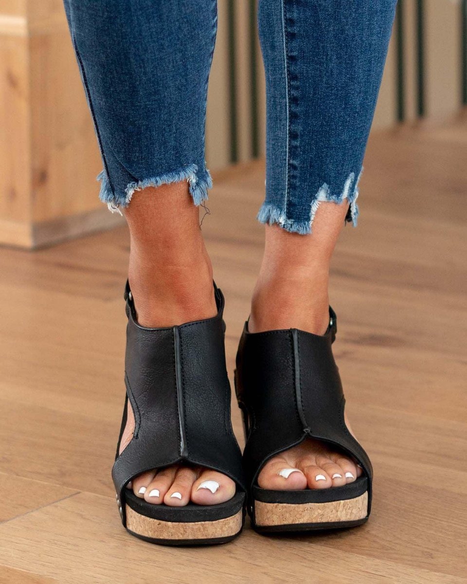 Lorveth | Women's Strappy Wedge Sandals Cork Platform - Image 3