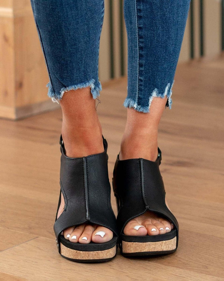 Lorveth | Women's Strappy Wedge Sandals Cork Platform - Image 3