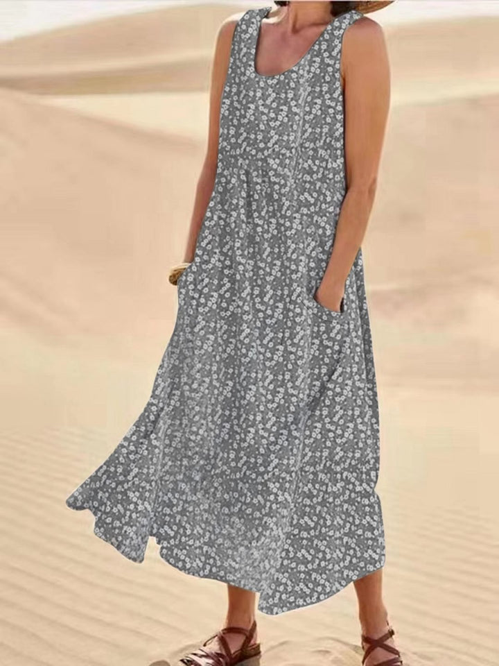 Lorvette | Women's Maxi Dress with Pockets - Hot Pink - Image 7