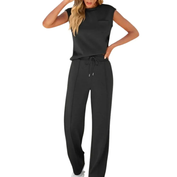 Lottie | Women's Two Piece Set Cap Sleeve & Wide Leg Trousers - Image 1