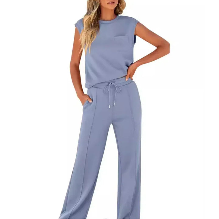 Lottie | Women's Two Piece Set Cap Sleeve & Wide Leg Trousers - Image 4