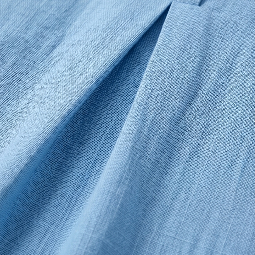 Lumara | Women's Casual Midi Dress with Button Detail - Light Blue - Image 9