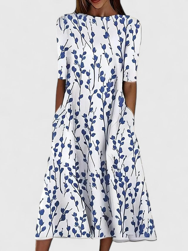 Lumière | Women's Wedding Guest Midi Dress Print - Image 1