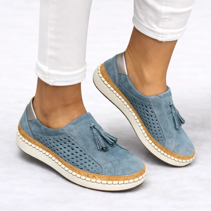 Lyndora | Women's Orthotic Slip-On Sneakers - Olive Green - Image 3