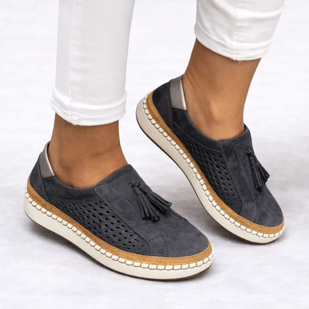 Lyndora | Women's Orthotic Slip-On Sneakers - Olive Green - Image 4
