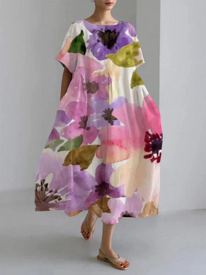 Lyndorva | Women's Floral Summer Maxi Dress - Image 1