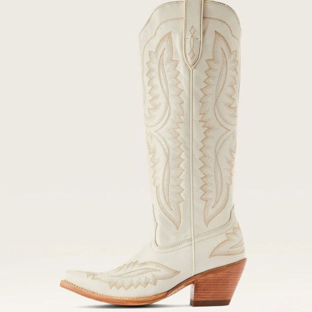 Lyndova | Women's Block Heel Knee-High Cowboy Boots - Light Pink - Image 11