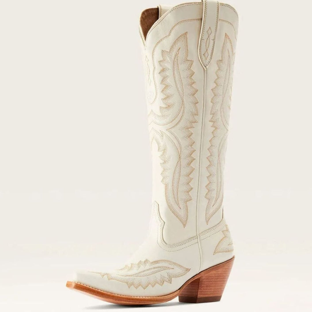 Lyndova | Women's Block Heel Knee-High Cowboy Boots - Light Pink - Image 12